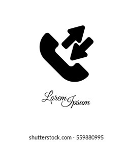 Web icon. Incoming and outgoing calls, calls sync
