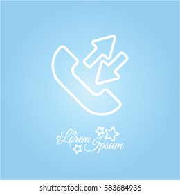 Web icon. Incoming and outgoing calls, calls sync
