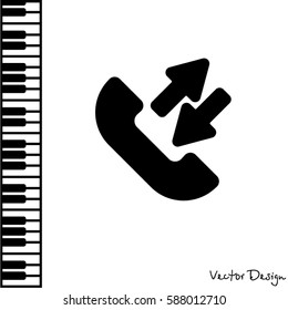 Web icon. Incoming and outgoing calls, calls sync