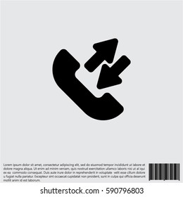 Web icon. Incoming and outgoing calls, calls sync