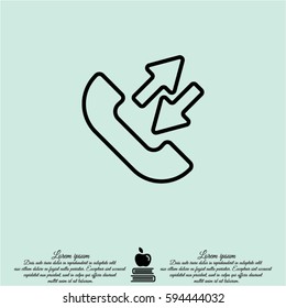 Web icon. Incoming and outgoing calls, calls sync