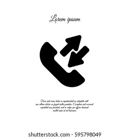 Web icon. Incoming and outgoing calls, calls sync