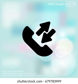 Web icon. Incoming and outgoing calls, calls sync