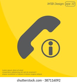 Web icon. Information call, Information about calls