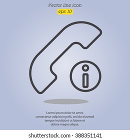 Web icon. Information call, Information about calls