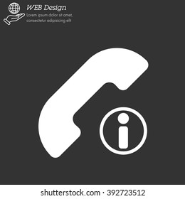 Web icon. Information call, Information about calls