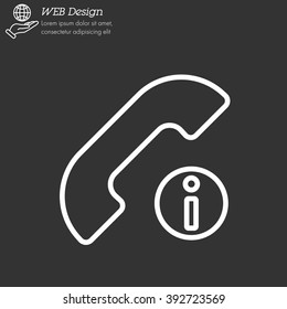 Web icon. Information call, Information about calls