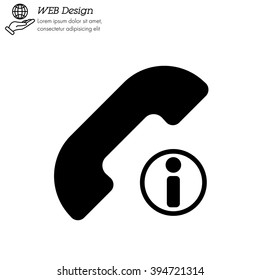 Web icon. Information call, Information about calls