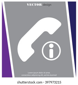 Web icon. Information call, Information about calls