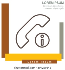 Web icon. Information call, Information about calls