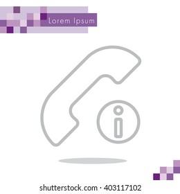 Web icon. Information call, Information about calls
