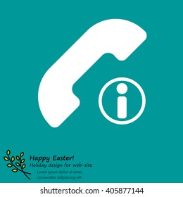 Web icon. Information call, Information about calls