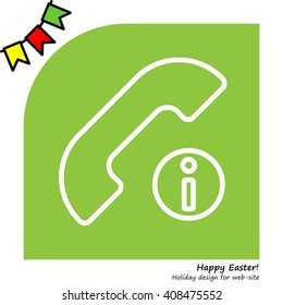 Web icon. Information call, Information about calls