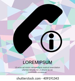 Web icon. Information call, Information about calls