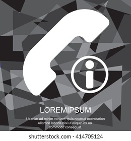 Web icon. Information call, Information about calls