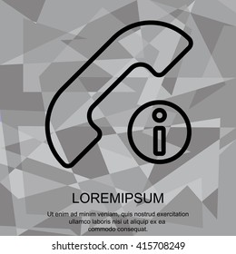 Web icon. Information call, Information about calls