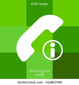 Web icon. Information call, Information about calls