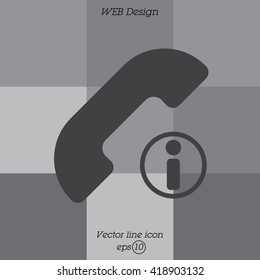Web icon. Information call, Information about calls