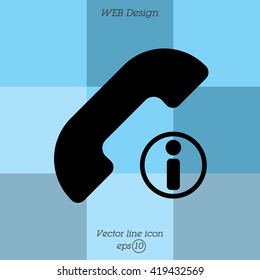 Web icon. Information call, Information about calls