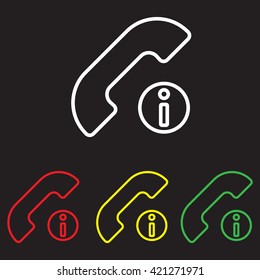 Web icon. Information call, Information about calls