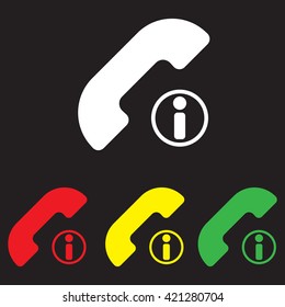 Web icon. Information call, Information about calls