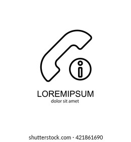 Web icon. Information call, Information about calls