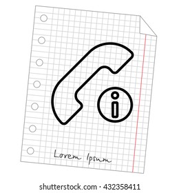 Web icon. Information call, Information about calls