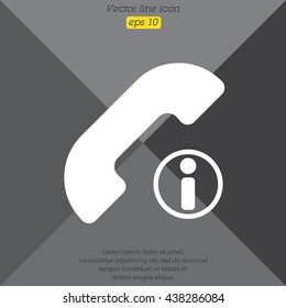 Web icon. Information call, Information about calls