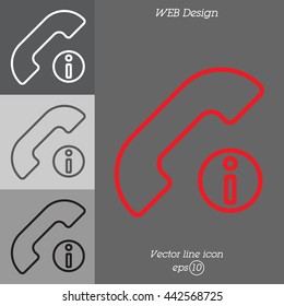 Web icon. Information call, Information about calls