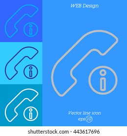 Web icon. Information call, Information about calls