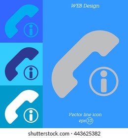 Web icon. Information call, Information about calls