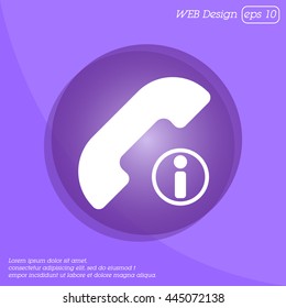 Web icon. Information call, Information about calls