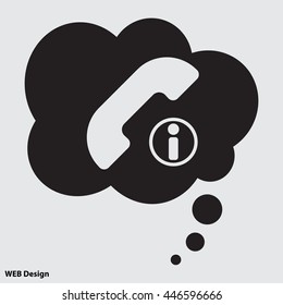 Web icon. Information call, Information about calls