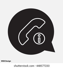 Web icon. Information call, Information about calls