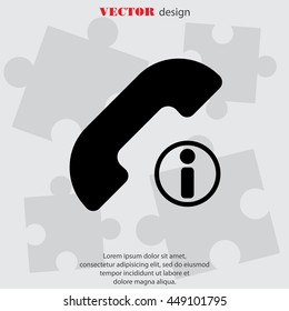 Web icon. Information call, Information about calls