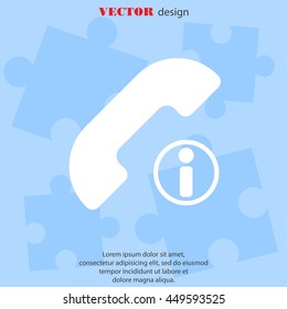 Web icon. Information call, Information about calls