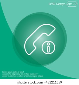 Web icon. Information call, Information about calls