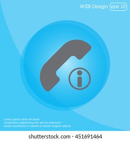 Web icon. Information call, Information about calls