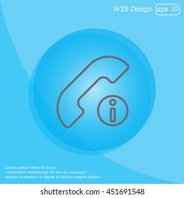 Web icon. Information call, Information about calls