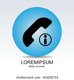 Web icon. Information call, Information about calls