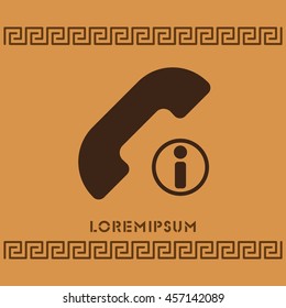Web icon. Information call, Information about calls