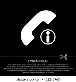 Web icon. Information call, Information about calls