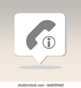 Web icon. Information call, Information about calls