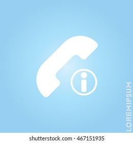 Web icon. Information call, Information about calls