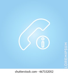 Web icon. Information call, Information about calls