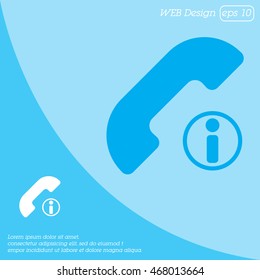 Web icon. Information call, Information about calls