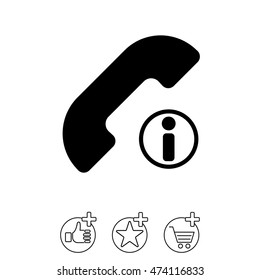 Web icon. Information call, Information about calls