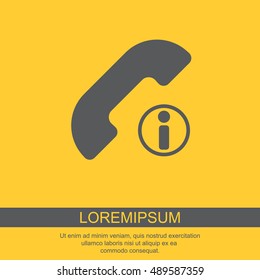 Web icon. Information call, Information about calls