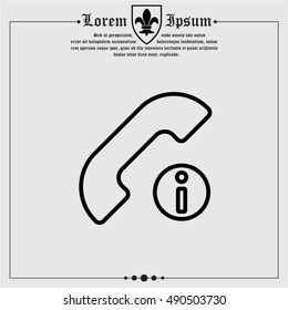 Web icon. Information call, Information about calls