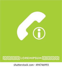 Web icon. Information call, Information about calls
